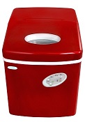 Newair al 100r 28 lb. countertop portable ice maker red